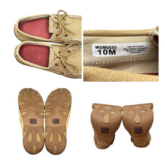 Twisted X Women's Size 10 Khaki Canvas Driving Moccasins (HF16) - Picture 8 of 8